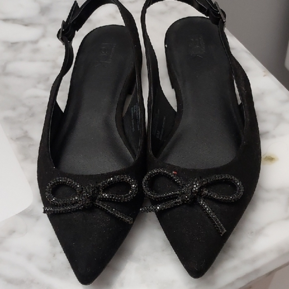 Elegant Black Slingback Women's Shoes